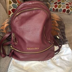 Michael Kors Brown Backpack with Luxurious Pebbled Leather
